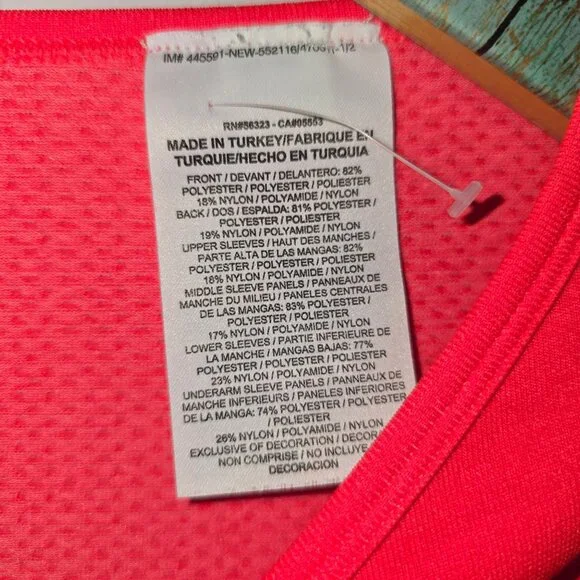 Nike Dri-fit Neon Orange Long Sleeve Knit Top Sz M - Picture 8 of 8